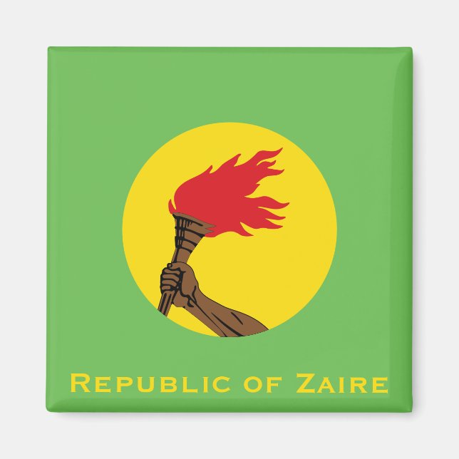 Republic of Zaire Flag  Magnet (Front)