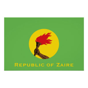 Republic of Zaire Flag Poster