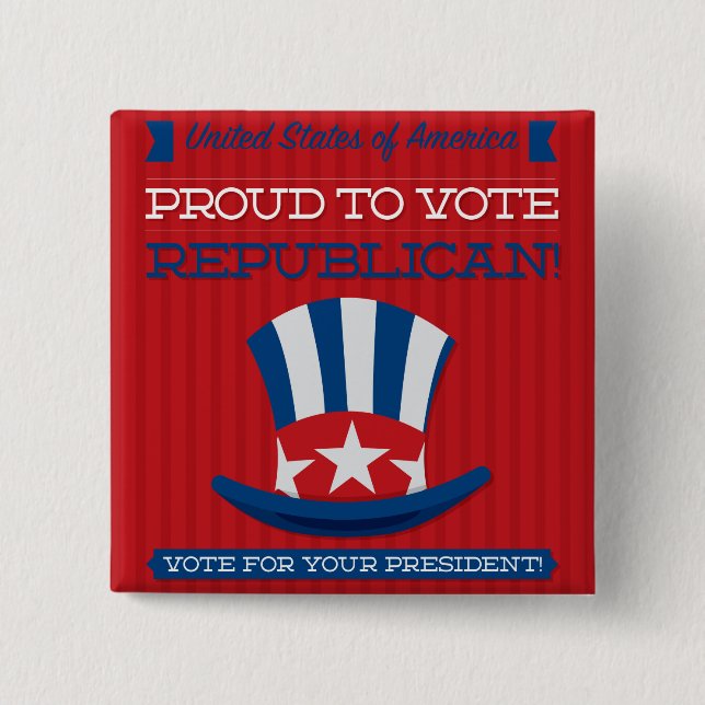 Republican 15 Cm Square Badge (Front)