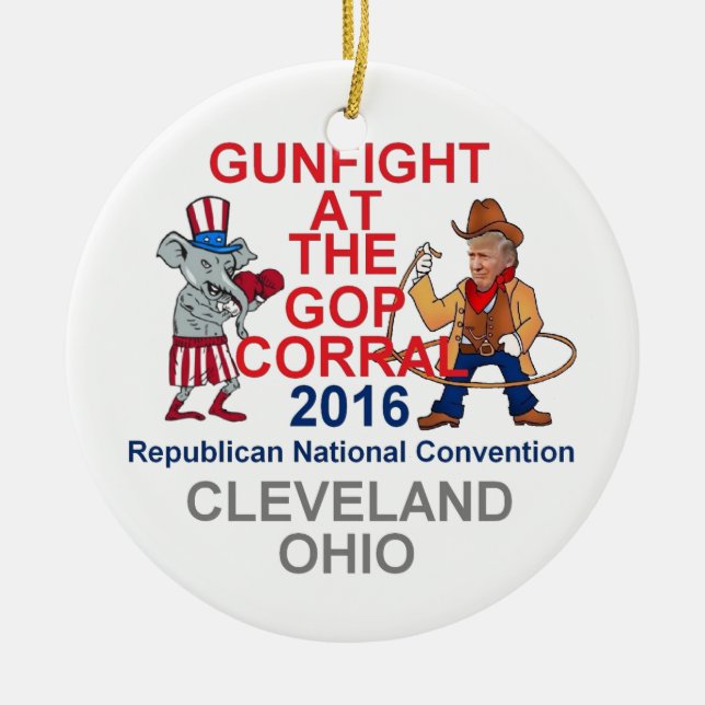 Republican 2016 Convention Ceramic Tree Decoration (Front)