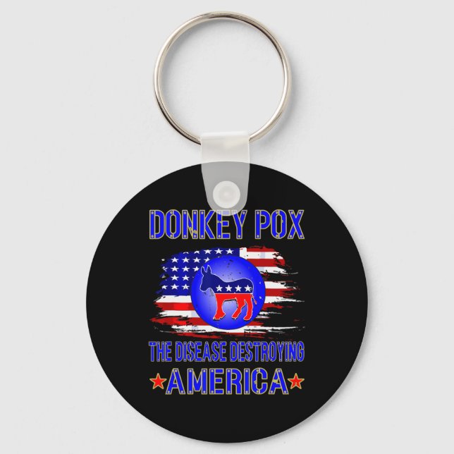 Republican And Anti-democrat  Key Ring (Front)