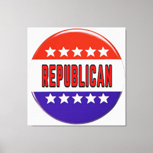 Republican Button Canvas Print
