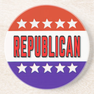 Republican Button Coaster