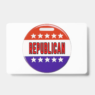 Republican Button ID Badge