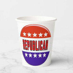 Republican Button Paper Cups