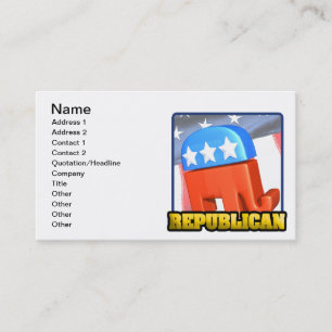 Republican Campaign Business Card