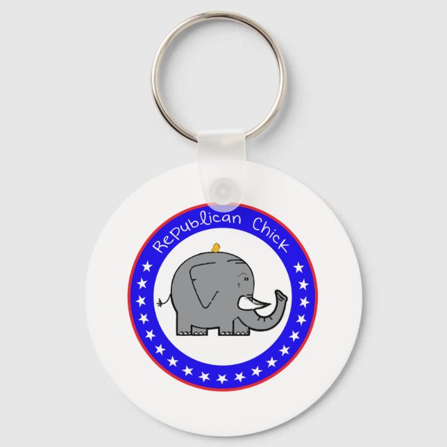 republican chick key ring (Front)