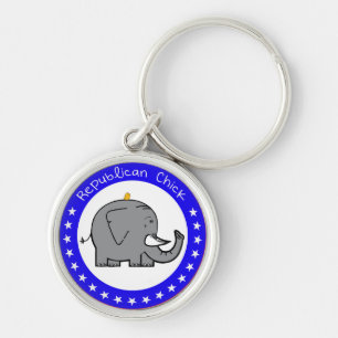 republican chick keychain