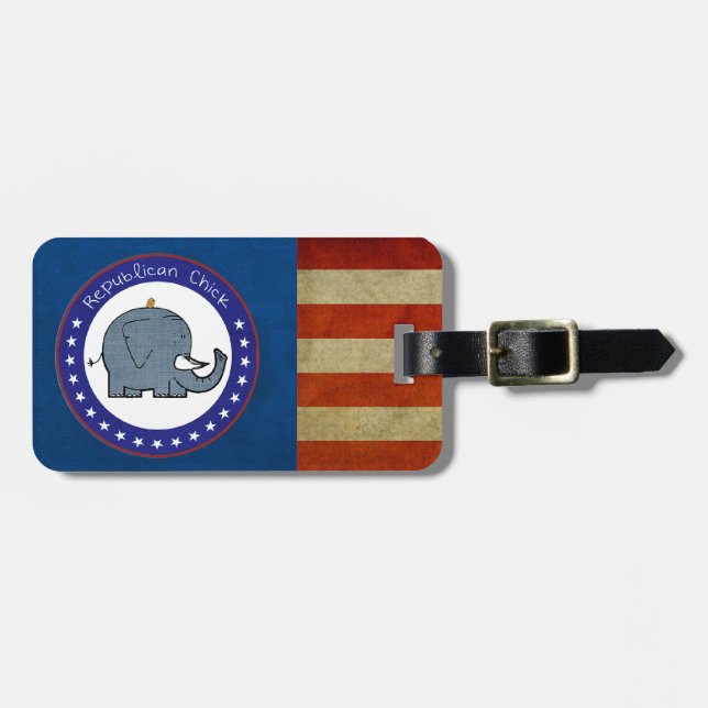 republican chick luggage tag (Front Horizontal)