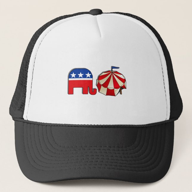 Republican Circus Elephant Trucker Hat (Front)
