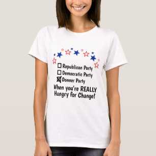 Republican Democratic Donner Party Funny Political T-Shirt