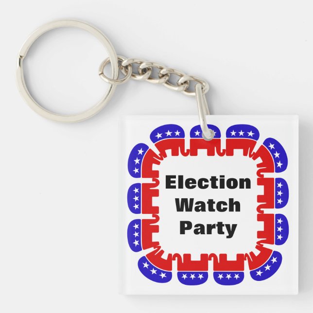 Republican Election Watch Party Key Ring (Front)