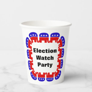 Republican Election Watch Party Paper Cups