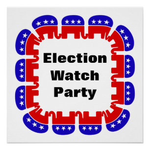 Republican Election Watch Party Poster