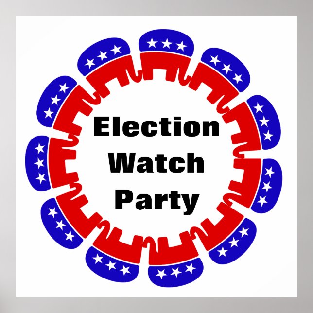 Republican Election Watch Party Poster (Front)