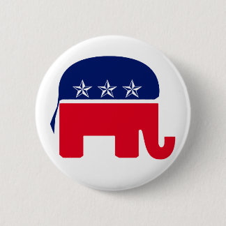 Republican Elephant 6 Cm Round Badge