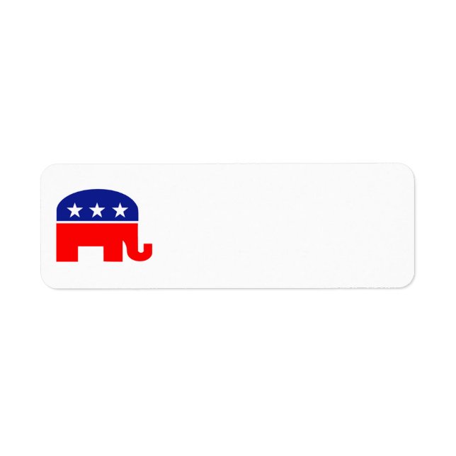 republican elephant address label (Front)