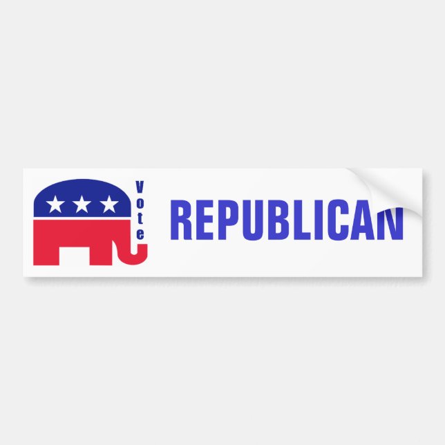 Republican elephant bumper sticker (Front)
