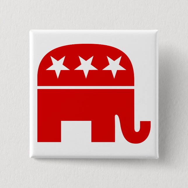 Republican Elephant Button (Front)