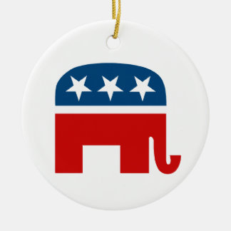Republican Elephant Ceramic Tree Decoration