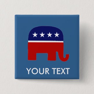 Republican Elephant / GOP Elephant 15 Cm Square Badge