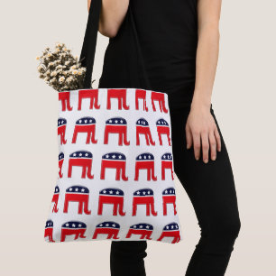 Republican Elephant graphic pattern   supporters Tote Bag