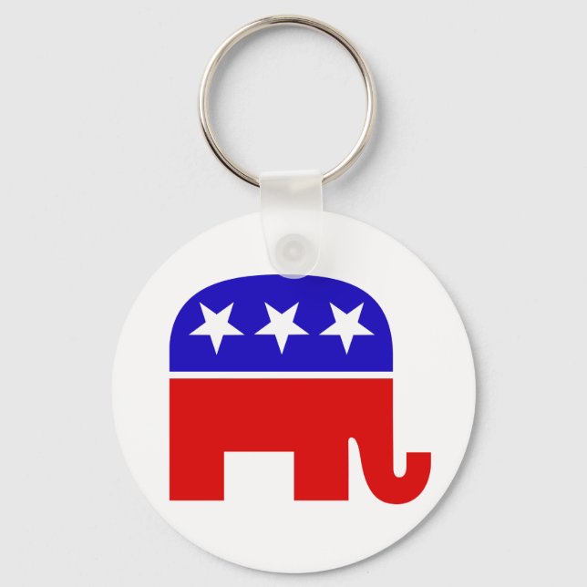 Republican Elephant Keychain (Front)
