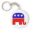 Republican Elephant Keychain