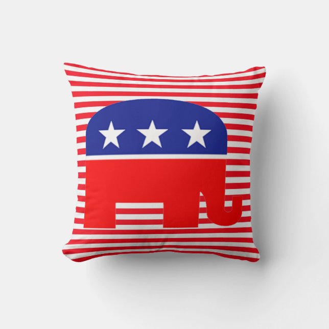 republican elephant pillow (Front)