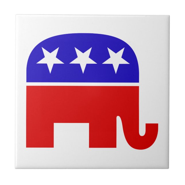 Republican Elephant Tile (Front)