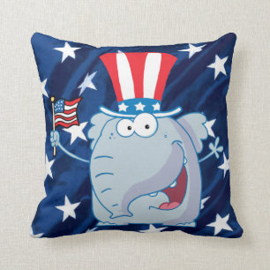 republican elephant tophat pillow
