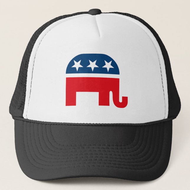 Republican Elephant Trucker Hat (Front)