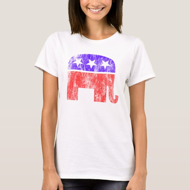 Republican Elephant Vintage T-Shirt (Front)