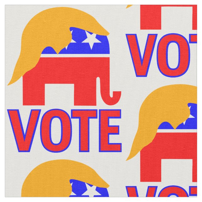 republican elephant vote trump 2020 fabric (Close Up)