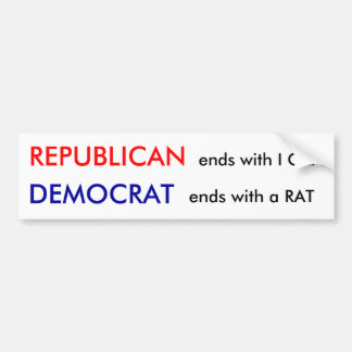 REPUBLICAN, ends with I CAN Bumper Sticker