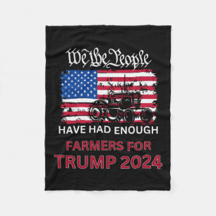 Republican Farmers For Trump 2024 We The People Fleece Blanket