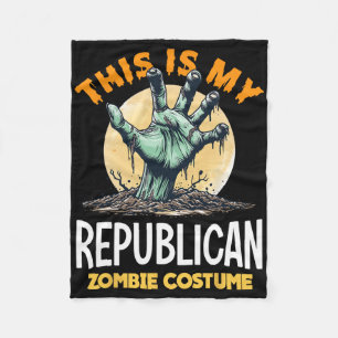 Republican Halloween Zombie Matching Costume Fleece Blanket