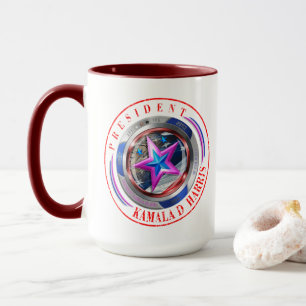 Republican Harris-Walz Dual Stamp Medallion Mug
