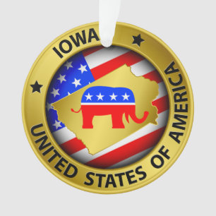 Republican Iowa Ornament - SRF