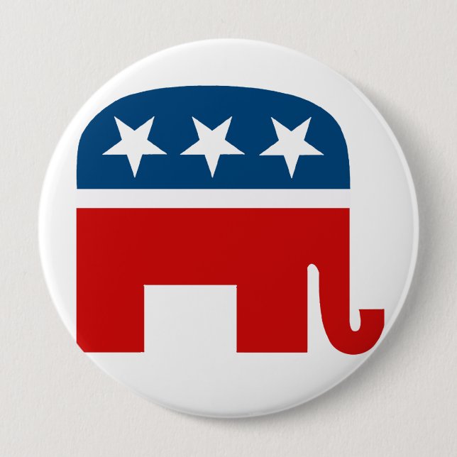 REPUBLICAN LOGO 10 CM ROUND BADGE (Front)