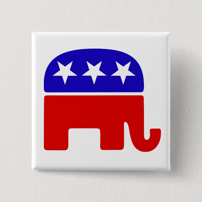 Republican Logo 15 Cm Square Badge (Front)
