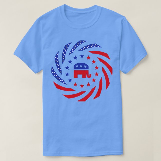 Republican Murican Patriot Flag Series T-Shirt (Design Front)