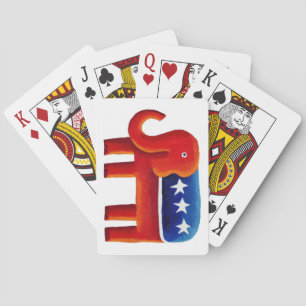 Republican Party Elephant Playing Cards