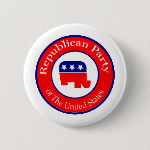 Republican Party of the US 6 Cm Round Badge