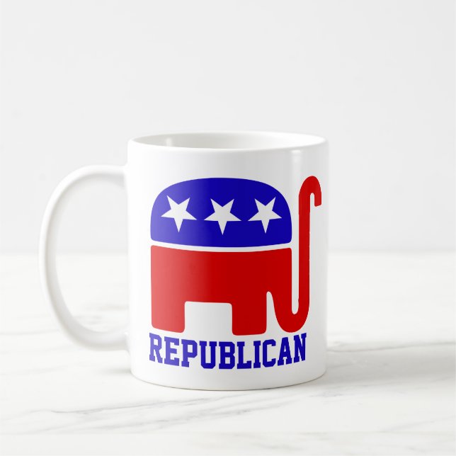Republican Party Pinocchio Mug (Left)