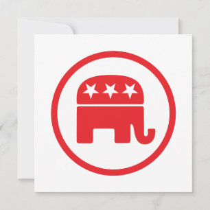 Republican Party Political Symbol (Elephant) Card