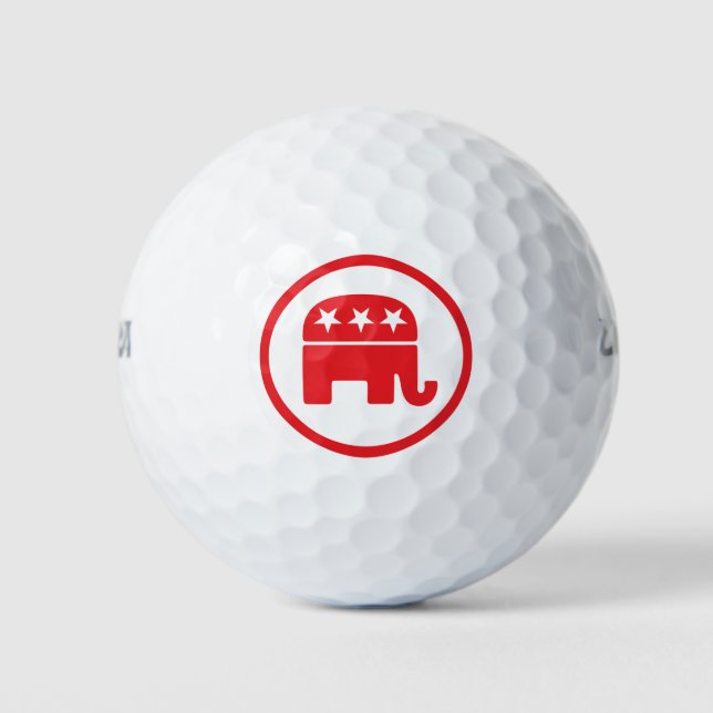 Republican Party Symbol Golf Balls (Front)