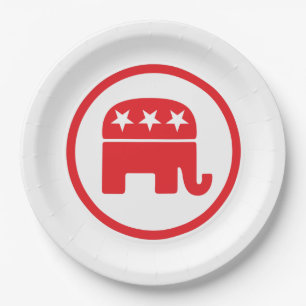 Republican Party Symbol Paper Plate