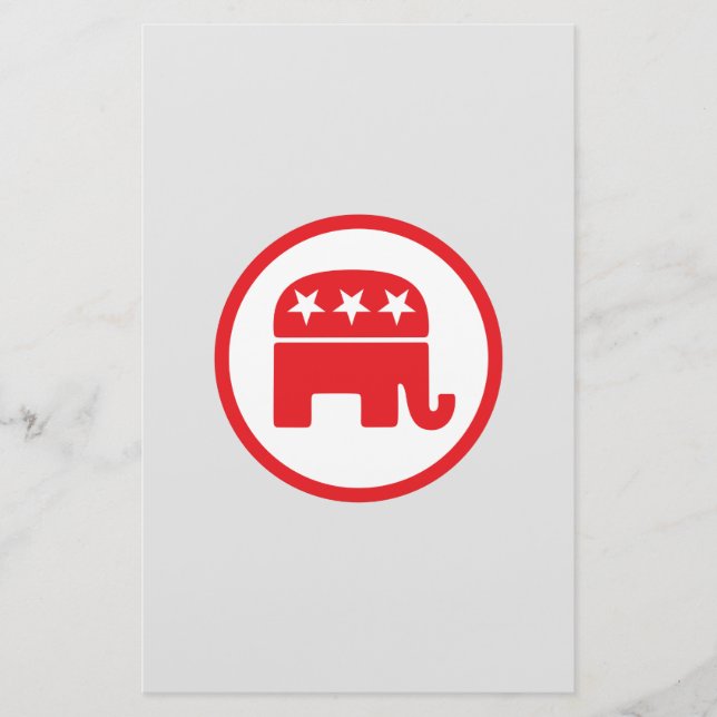 Republican Party Symbol Stationery (Front)