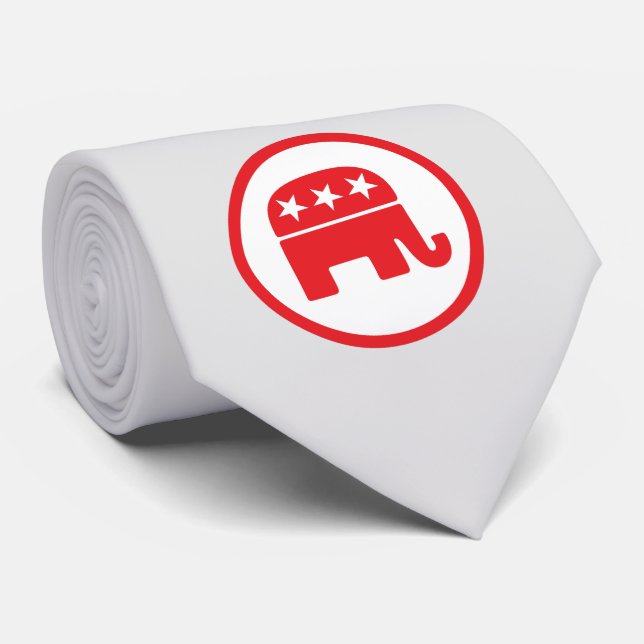 Republican Party Symbol Tie (Rolled)